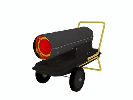 冬の建設土木工事現場でのスポットヒーター ヒーター,暖房,冬,ストーブ,屋外,機械,現場のイラスト素材