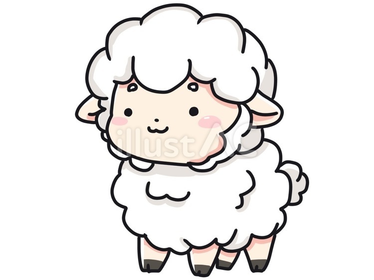 羊のイラスト 羊,可愛い,手書きのイラスト素材