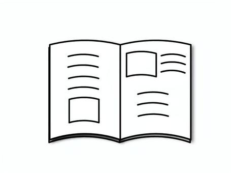日記ノート 日記,ノート,本,冊子,立体,モノクロ,白黒,勉強,読書,図鑑のイラスト素材