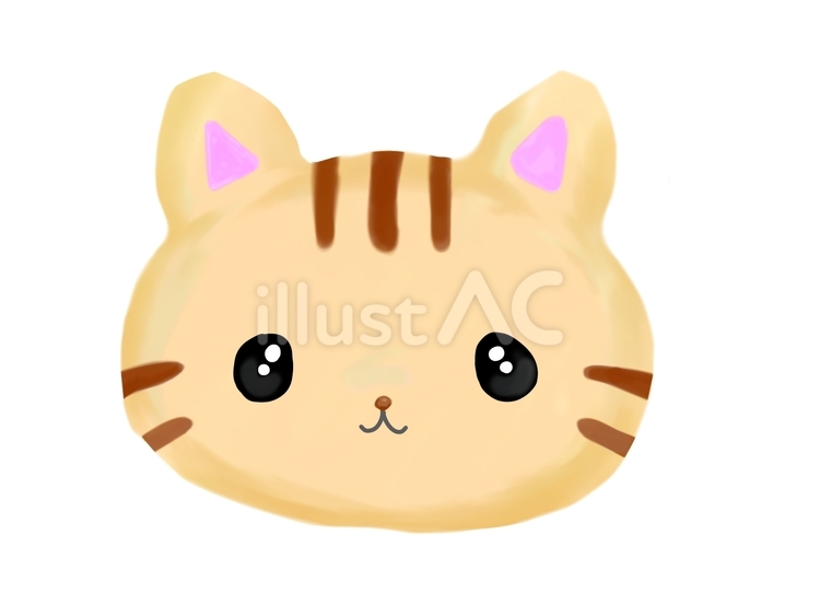 トラ猫　水彩風 猫,トラ猫,可愛いのイラスト素材