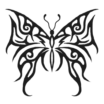 蝶のネオトライバル風デザイン
