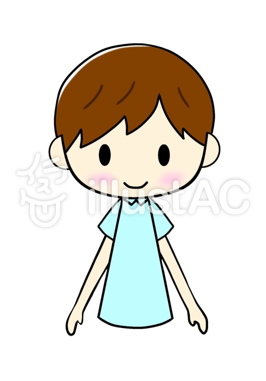 半袖の服を着た男の子 男の子,男性,少年のイラスト素材