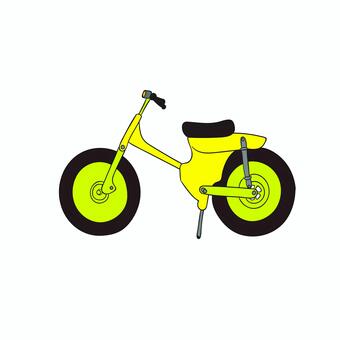 スクーター 030 電動バイク,スクーター,バイク,黄色,二輪車,乗り物,ホイール,ハンドル,シート,イラストのイラスト素材