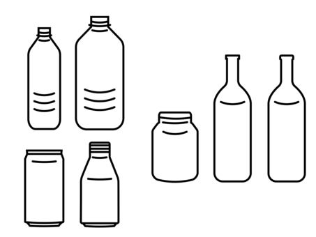 資源ごみ 資源ごみ,ごみ,ゴミ,ペットボトル,スポーツ飲料,スポーツドリンク,缶,アルミ缶,空,空ボトルのイラスト素材