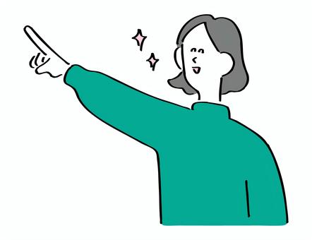 志を抱く女性 志,ナンバーワン,未来,希望,指差し,目指す,夢,やる気,向上心,向上のイラスト素材