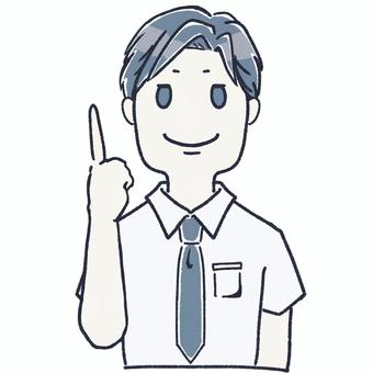 指向企業的一個微笑的人, JPG 和 PNG 指向企業的一個微笑的人, 男人, 指點, 胸圍達, JPG 和 PNG
