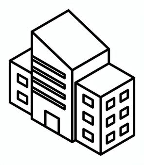 ビル ビル,家,建物,アイコン,マンション,オフィス,不動産,企業,事務所,施設のイラスト素材