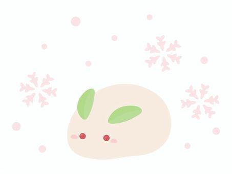 雪うさぎ02 雪うさぎ02 冬,雪,雪うさぎ,雪兎,ゆきうさぎ,雪の結晶,年賀状,正月,お正月,冬休みのイラスト素材