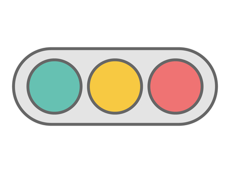 信号機06 黒フチ 交通,信号機,赤信号,黄信号,黄色信号,青信号,緑信号,地図,地図素材,信号のイラスト素材