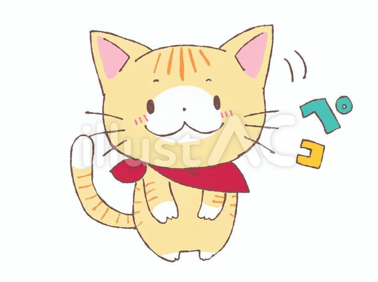 猫さん　挨拶 猫,動物,挨拶のイラスト素材