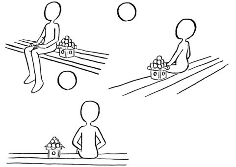 月見をする人3種 墨筆 月見をする人3種 墨筆 月見,お月見,十五夜,月,月見だんご,満月,後ろ姿,9月,秋,斜め後ろのイラスト素材