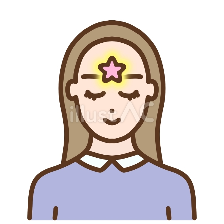 サードの愛子です。よろしくね。青 女性,笑顔,人物のイラスト素材