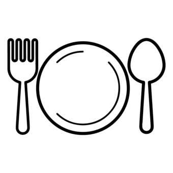 Plate, spoon and fork icon, , JPG, PNG and EPS