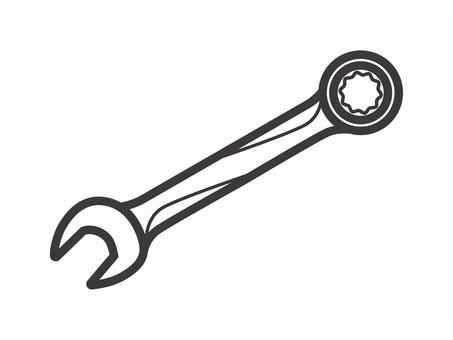 Illustration, combination wrench, tool, icon, 
