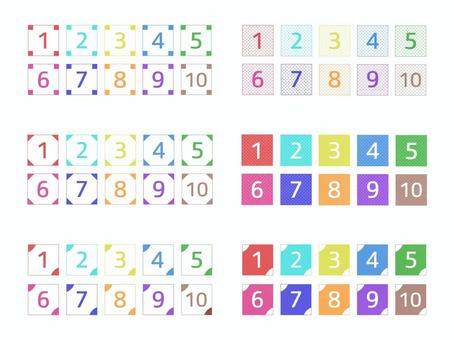 Illustration of numbers 6 types set 2, JPG, PNG and AI Illustration of numbers 6 types set 2, digital, design, colorful, JPG, PNG and AI