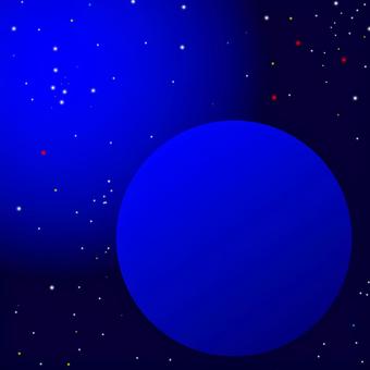プラネットナイン 宇宙,天文学,星,プラネットナイン,惑星,天体,宇宙空間,群青色,蛍光色,グラデーションのイラスト素材