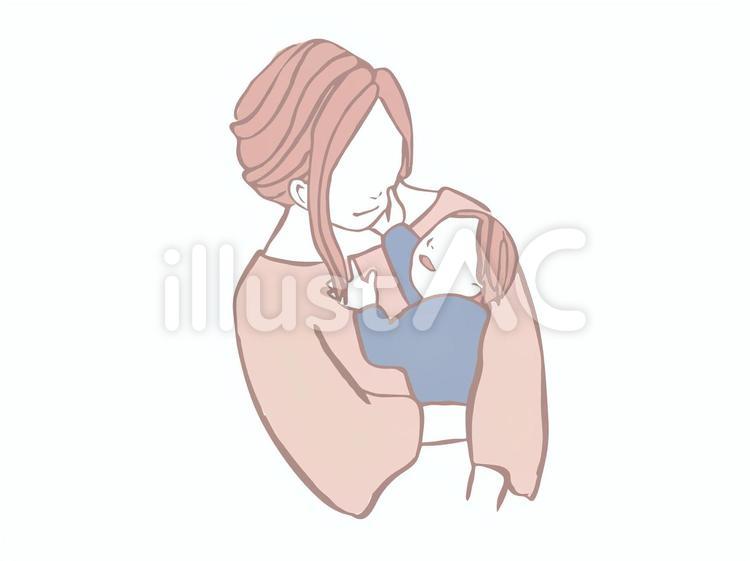 赤ちゃんとママ 赤ちゃん,ママ,親子のイラスト素材