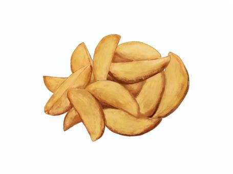 フライドポテト2 フライドポテト,ポテト,居酒屋,おつまみ,屋台,じゃがいものイラスト素材