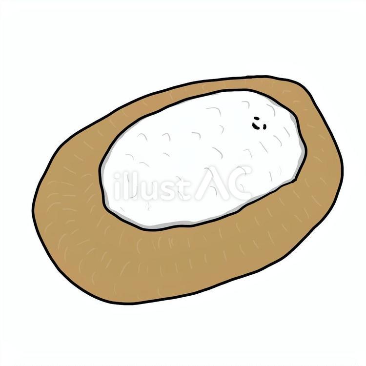 お稲荷さんのイラスト。 稲荷ずし,油揚げ,米のイラスト素材