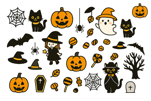 ハロウィン素材詰め合わせ　透過済