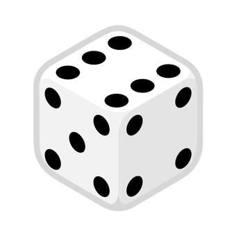 サイコロのアイコン サイコロ,6の目,賭け事,ゲーム,賭博,サイ,博打,丁半,アイコン,シンプルのイラスト素材