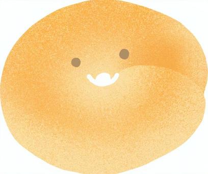 ゆるかわ系パンイラスト-ベーグル パン,ベーグル,朝ごはん,パン屋,カフェ,ベーカリー,おいしい,ゆるかわ,ほっこりのイラスト素材
