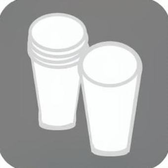 コップ_08_紙コップ モノクロ,シンプル,日常,コップ,紙コップのイラスト素材