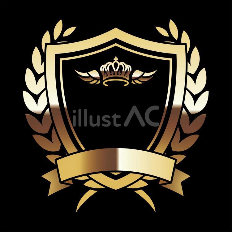 勲章マーク-7 勲章,ワンポイント,金のイラスト素材