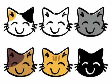 ニコニコご満悦の子猫_色ズレゆるい絵