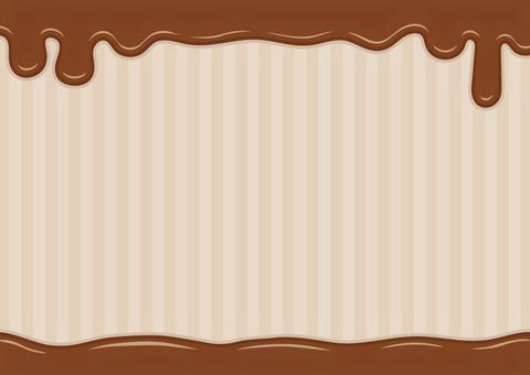 チョコレートとストライプ柄の背景素材01 チョコレートとストライプ柄の背景素材01 バレンタイン,背景,フレーム,チョコレート,チョコ,バレンタインデー,溶けた,パターン,手描き,おしゃれのイラスト素材