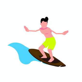 サーフィン 001 サーフィン,サーファー,波,海,サーフボード,夏,スポーツ,マリン,男性,ビーチのイラスト素材