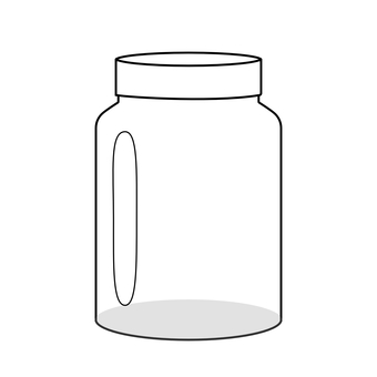 蓋つき瓶　モノクロ 瓶,ビン,蓋つき,おしゃれ,空き瓶,ベクター,シンプル,瓶詰め,ガラス,容器のイラスト素材