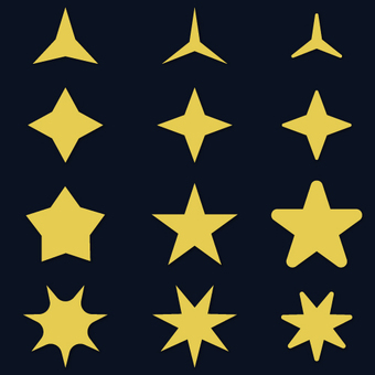 シンプルな星のアイコン・マーク 星,スター,夜,アイコン,装飾,評価のイラスト素材