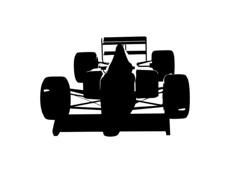 レーシングカー f１,レーシングカー,走る,サーキット,車,シルエットのイラスト素材