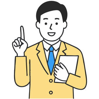 説明 男性 ビジネスマン 説明 男性 ビジネスマン 説明,ビジネス,男性,かわいい,ひらめき,若い,アイディア,指差し,ひらめく,バインダーのイラスト素材
