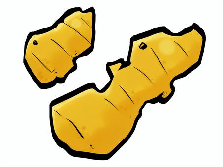 生姜のイラスト(筆タッチ・香味野菜) 生姜のイラスト(筆タッチ・香味野菜) 生姜,ショウガ,野菜,香味野菜,筆,夏,秋,収穫,農業,農家のイラスト素材