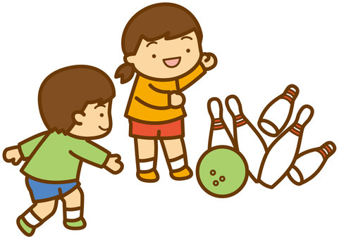 Illustration, bowling, children, sports, 