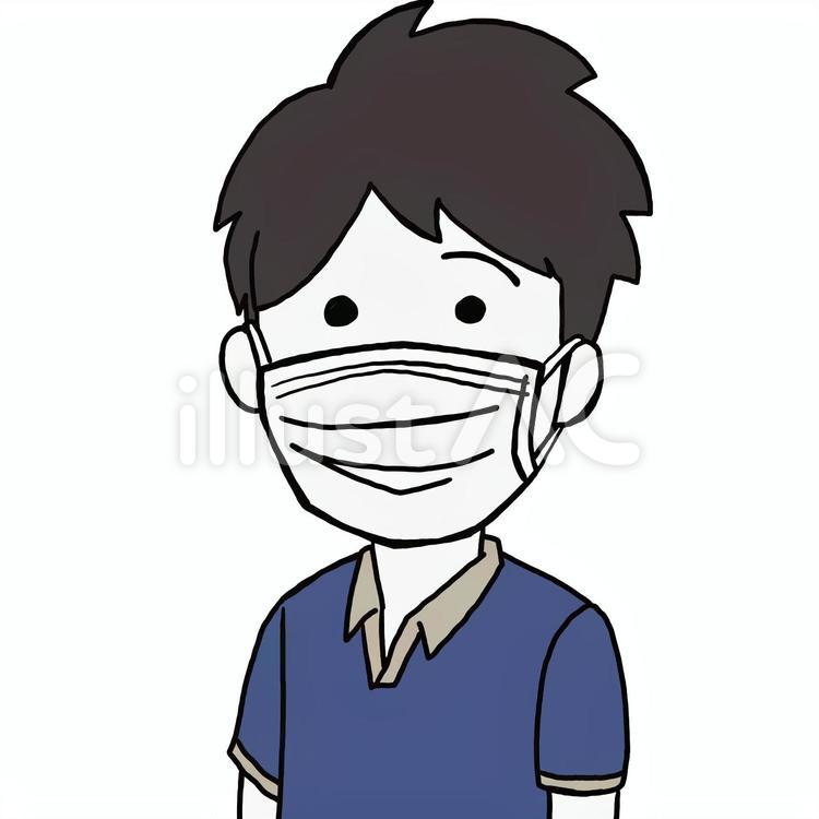 マスクをつける男性 マスク,男性,感染症のイラスト素材