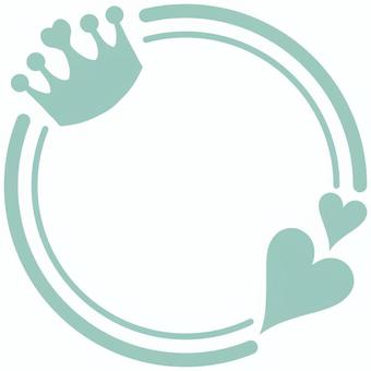 アイコンリング ハート 王冠