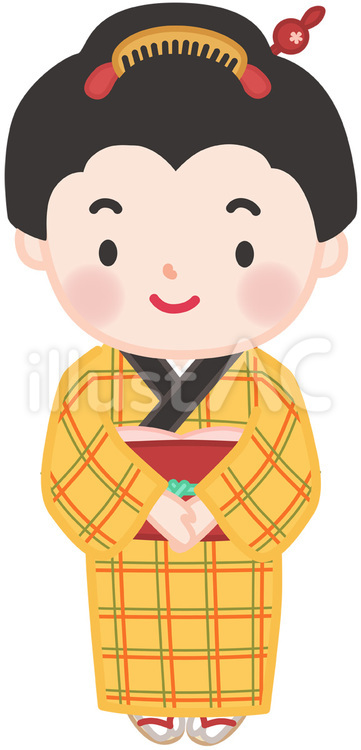 江戸時代：町娘 町娘,町人,娘のイラスト素材