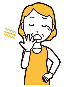  エプロンおばちゃん(黄)-049-バスト