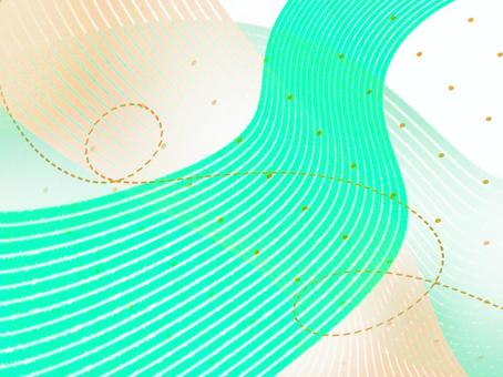流線のリズム-グリーン01 グリーン,流線,抽象,背景,曲線,グラデーション,自然,爽やか,リラックス,柔らかいのイラスト素材