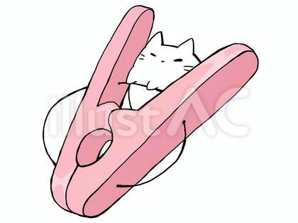 洗濯ばさみねこ
