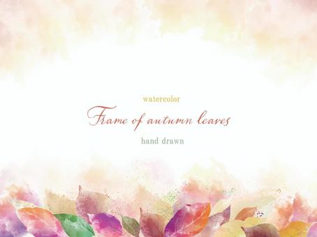 Colorful autumn leaves watercolor background horizontal composition, JPG, PNG and AI Colorful autumn leaves watercolor background horizontal composition, , JPG, PNG and AI