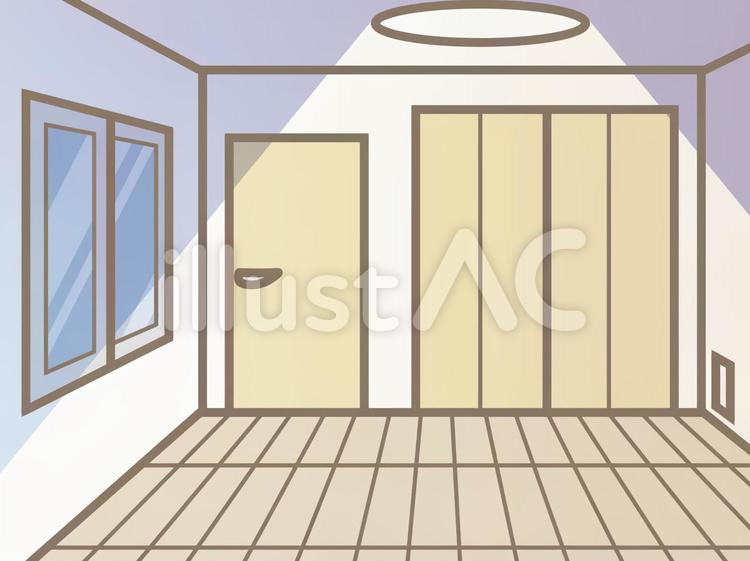 集合住宅の洋室-夜-点灯210329 フローリング,部屋,洋室のイラスト素材