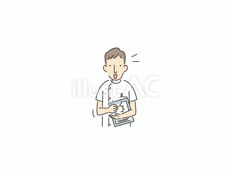 納得する男性看護師 看護師,理解,承認のイラスト素材