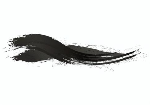 シンプルな筆の素材 筆,黒色,年賀状,筆素材,挿絵,シンプル,グラデーション,インク,和風,装飾のイラスト素材