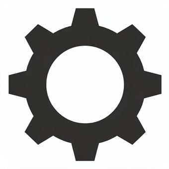 設定アイコン歯車モノクロ アイコン,設定,歯車,ギア,モノクロ,シンプルのイラスト素材
