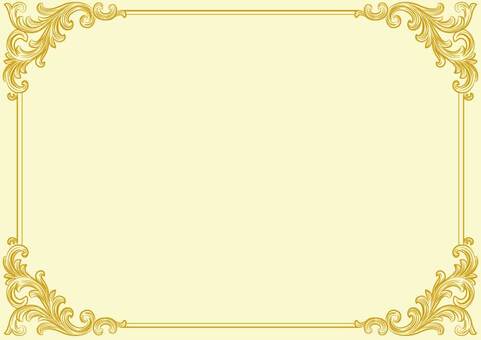 アンティークフレーム53・ゴールド フレーム,枠,飾り枠,おしゃれフレーム,アンティークフレーム,クラシックフレーム,ゴールド枠,ゴールドフレーム,背景,壁紙のイラスト素材