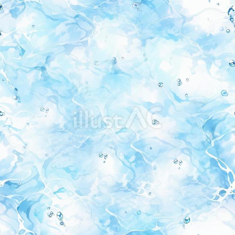 シームレスな水背景02（縦横リピート） 水,夏,青のイラスト素材